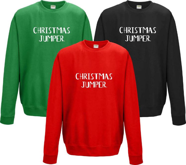 Picture of Simple Christmas Jumper. Unisex Xmas Sweater. Novelty Holiday Sweater. Funny Christmas Jumper For Men & Women and of course, Scrooges