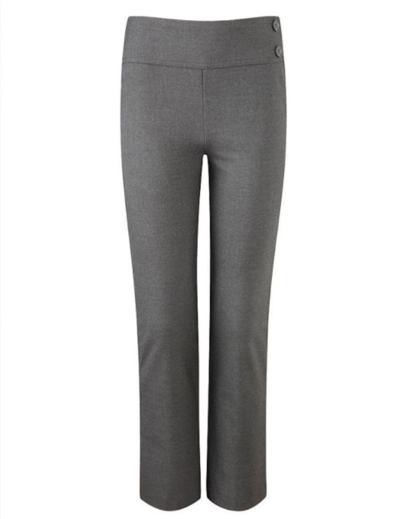 Picture of Girls Junior Deep Waistband Grey Trousers